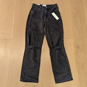 ROLLA'S Black Straight Leg Jeans